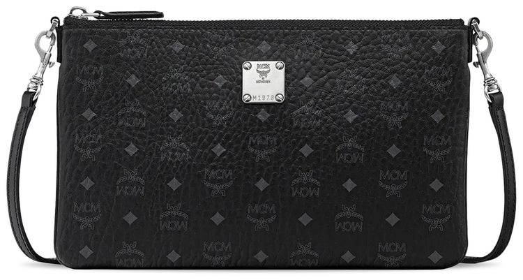 MCM Aren Vi Flat Pouch Mini Bag Black