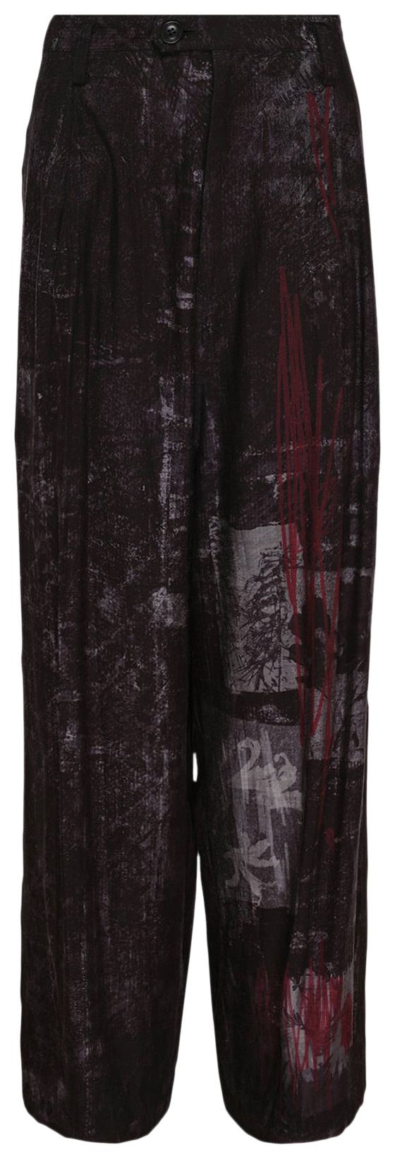 Ys Cupro Dungaree Twill Gather Pants BlueGreen