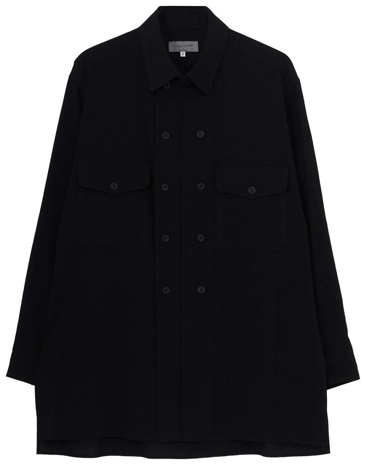 Yohji Yamamoto Pour Homme Double Front Military Blouse Black