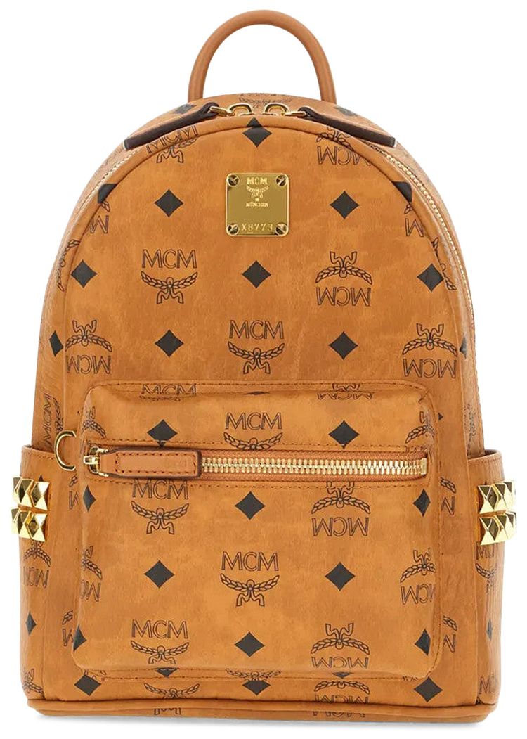 MCM Stark Vi Mini Backpack Cognac