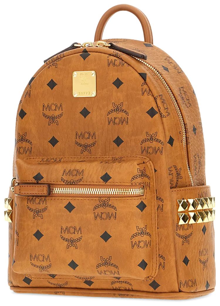 MCM Stark Vi Mini Backpack Cognac