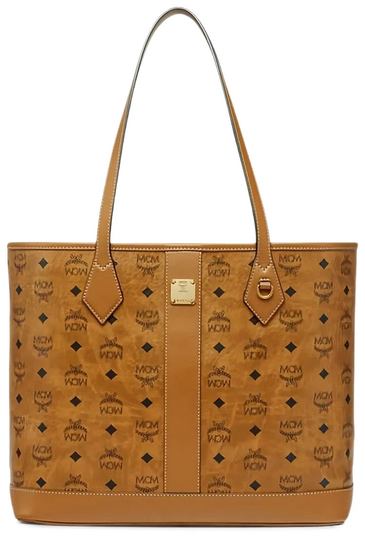MCM Liz Vi Shopper Medium Bag Cognac