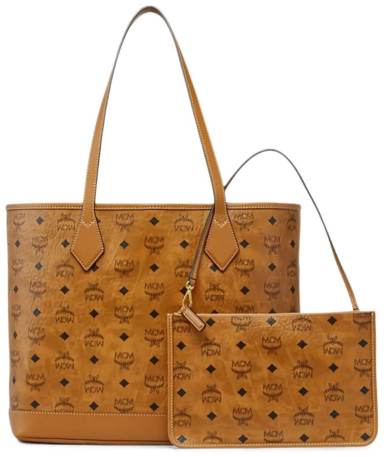 MCM Liz Vi Shopper Medium Bag Cognac