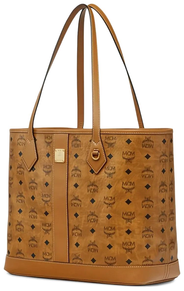 MCM Liz Vi Shopper Medium Bag Cognac