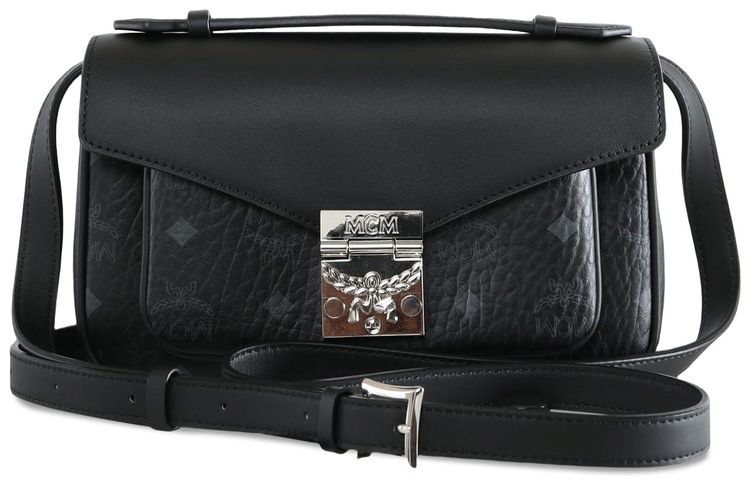 MCM Tracy Vi Medium Crossbody Black