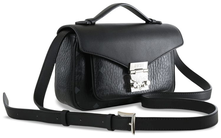 MCM Tracy Vi Medium Crossbody Black