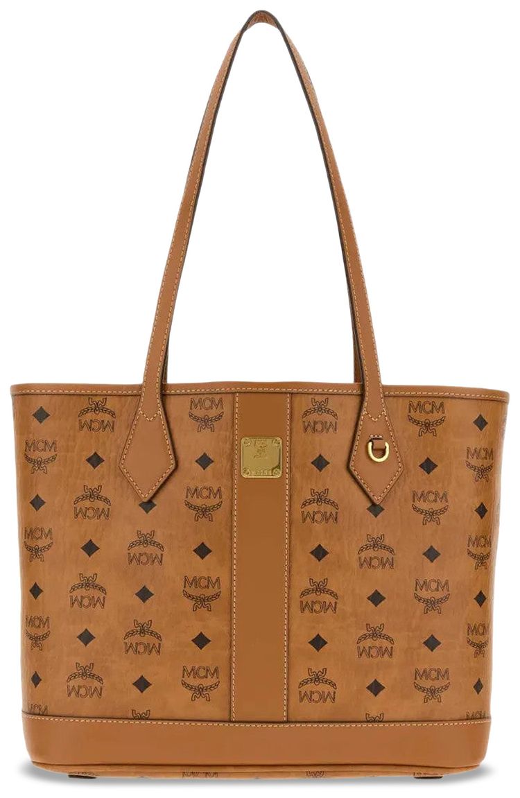 MCM Liz Vi Shopper Small Bag Cognac