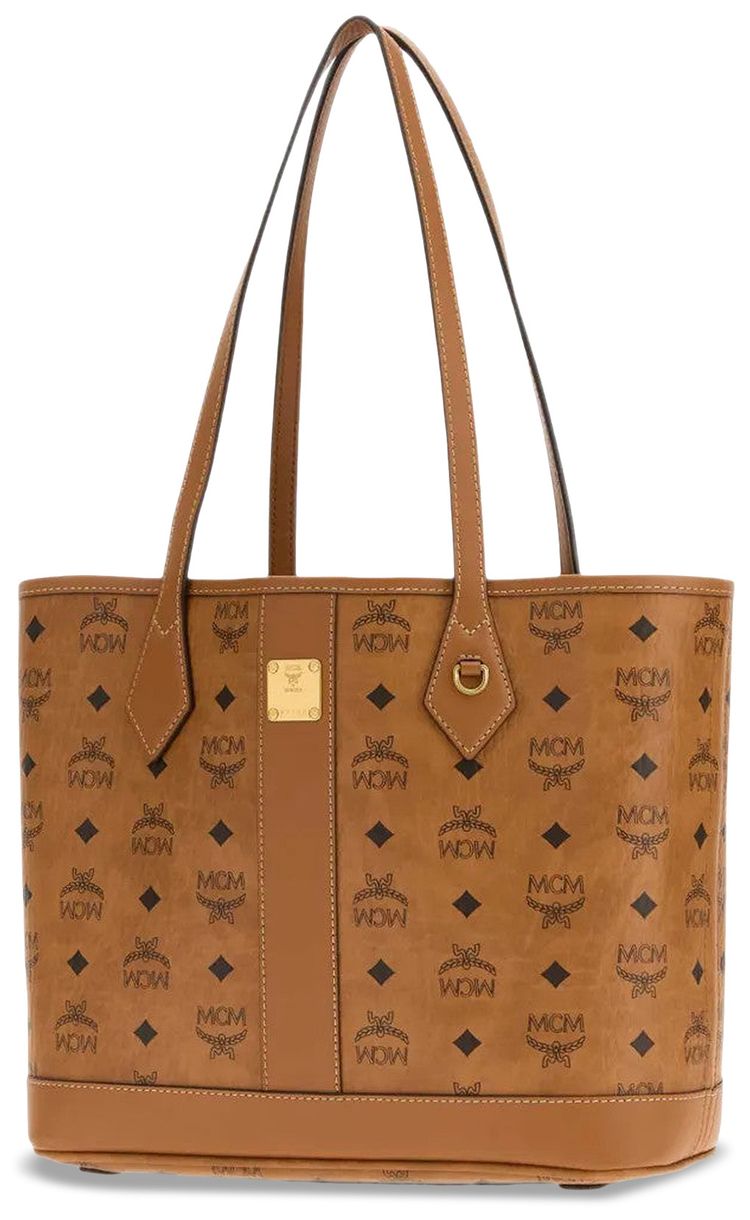 MCM Liz Vi Shopper Small Bag Cognac