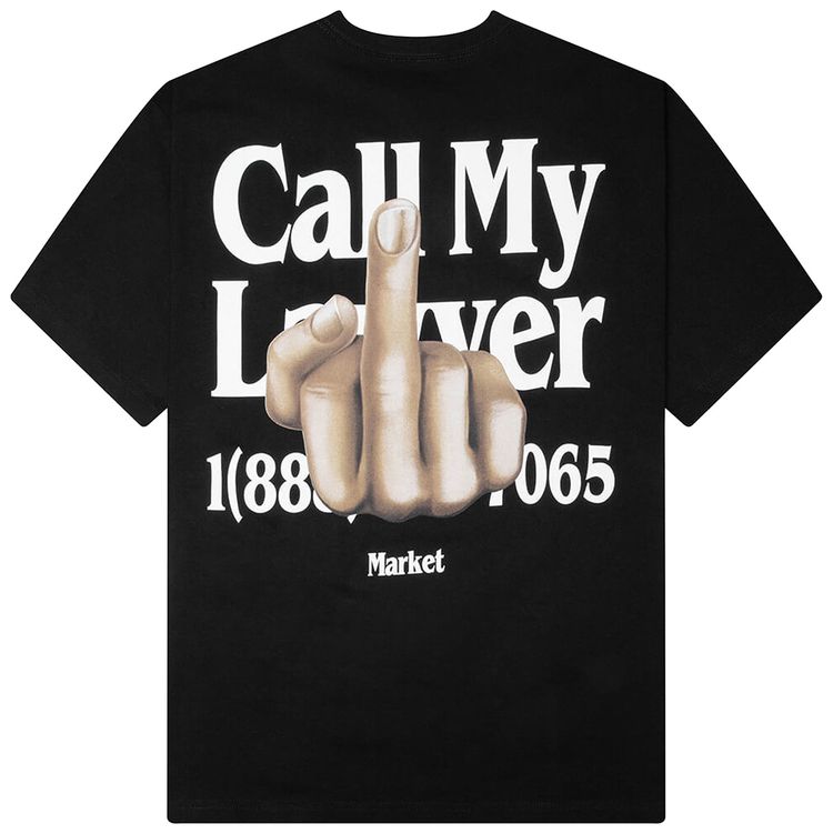 Market Flip The Bird T Shirt Black