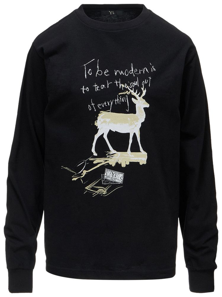 Ys Message Sweatshirt Black