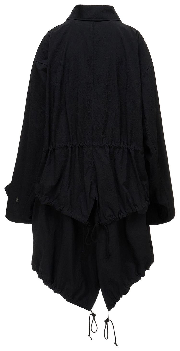 Ys U Back Tiered Coat Black