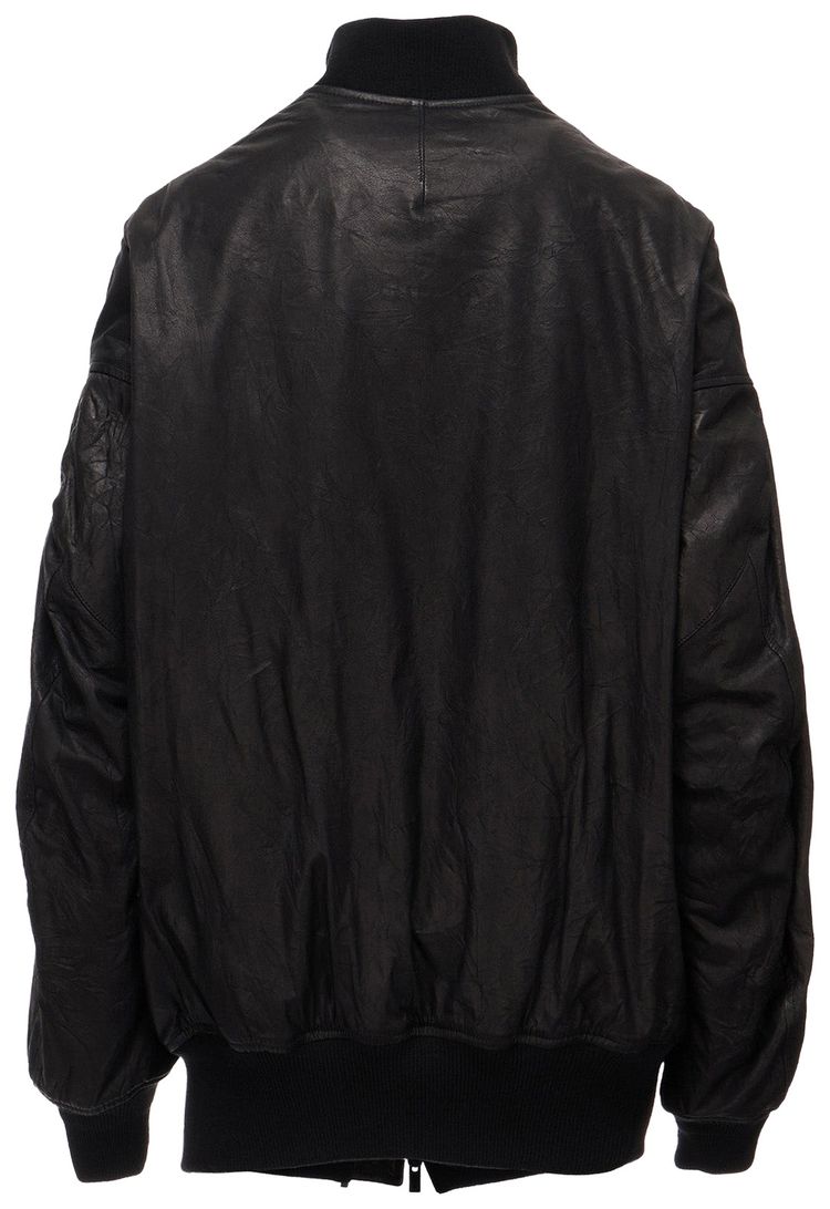 Ys Soft Leather Double Zip Blouson Black