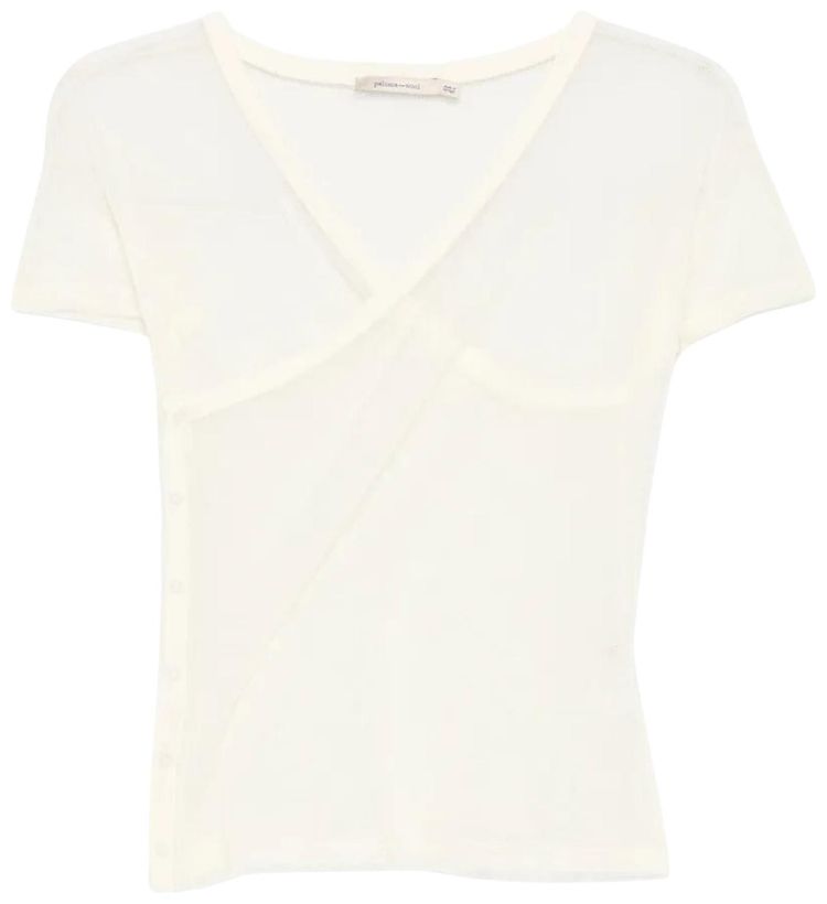 Paloma Wool Olimpia Mesh Top Pale Yellow