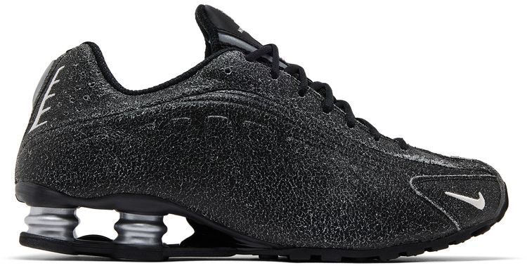 Nike Shox R4 Black Distressed Leather