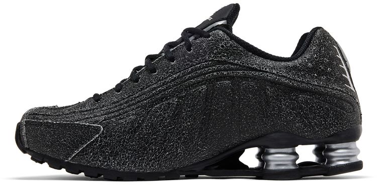 Nike Shox R4 Black Distressed Leather