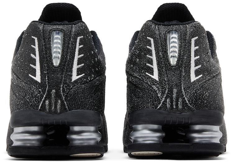 Nike Shox R4 Black Distressed Leather