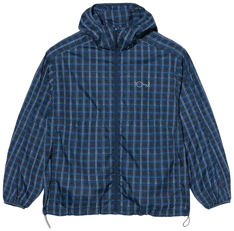 Polar Skate Co Chase Light Shell Jacket Blue Check