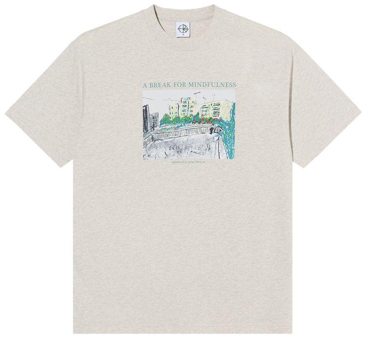 Polar Skate Co Mindfulness Tee IvoryGrey Melange