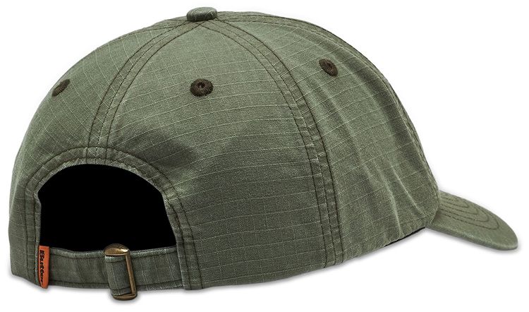 Butter Goods Ripstop Rounded Logo 6 Panel Cap Washed Army