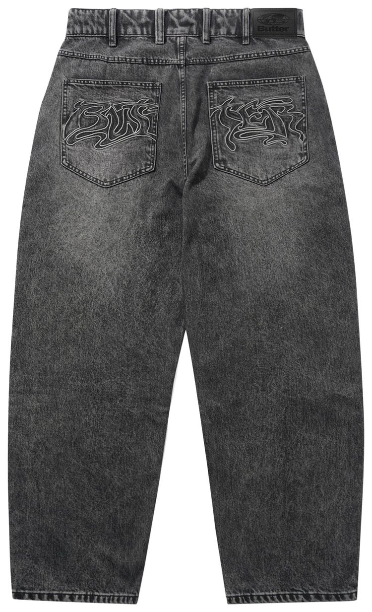 Butter Goods Drummer Baggy Denim Jeans Streaky Black