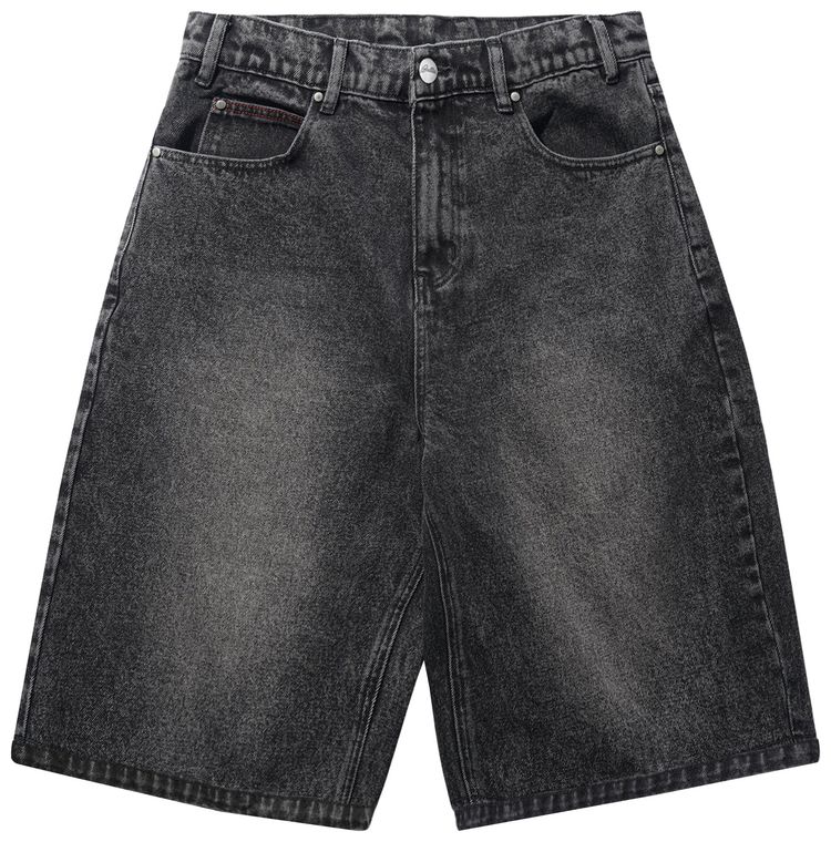 Butter Goods Distressed Big Denim Shorts Gun Metal