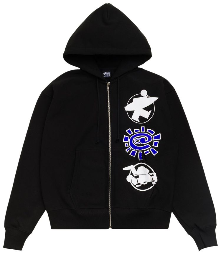 Stussy x Always Stack Zip Hoodie Black