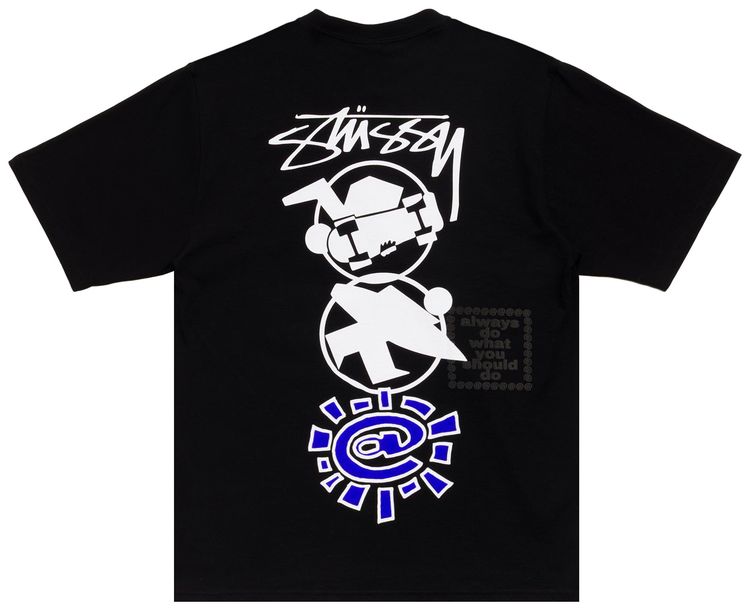 Stussy x Always Stack Tee Black