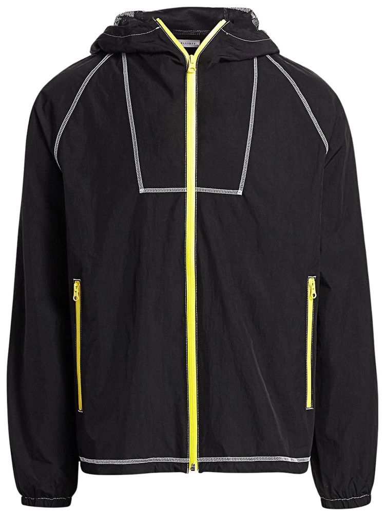 John Elliott High Shrunk Full Zip Hooded Jacket BlackYellow