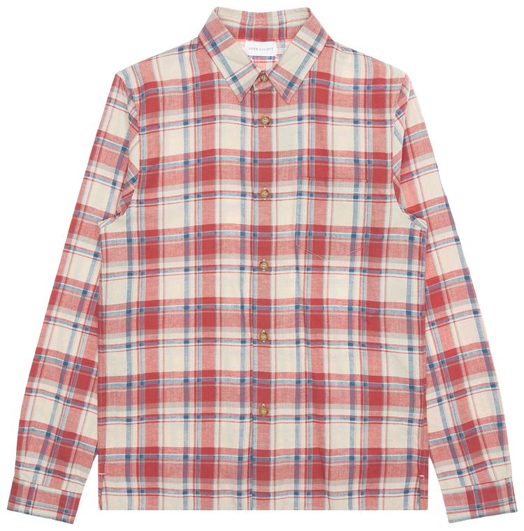 John Elliott Sly Cotton Straight Hem Shirt Annes Check