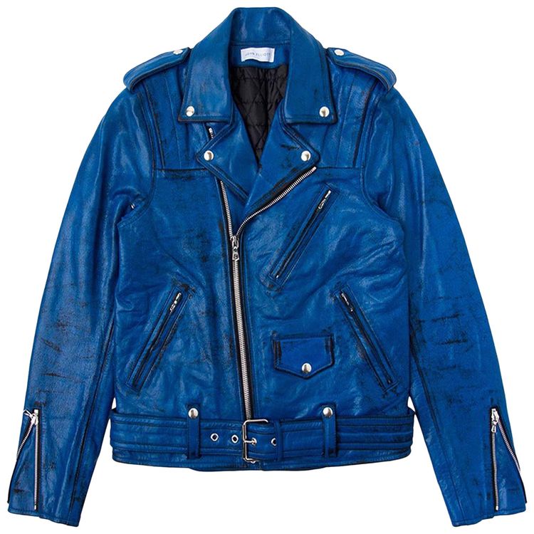 John Elliott x Blackmeans Riders Jacket BlackBlue Print