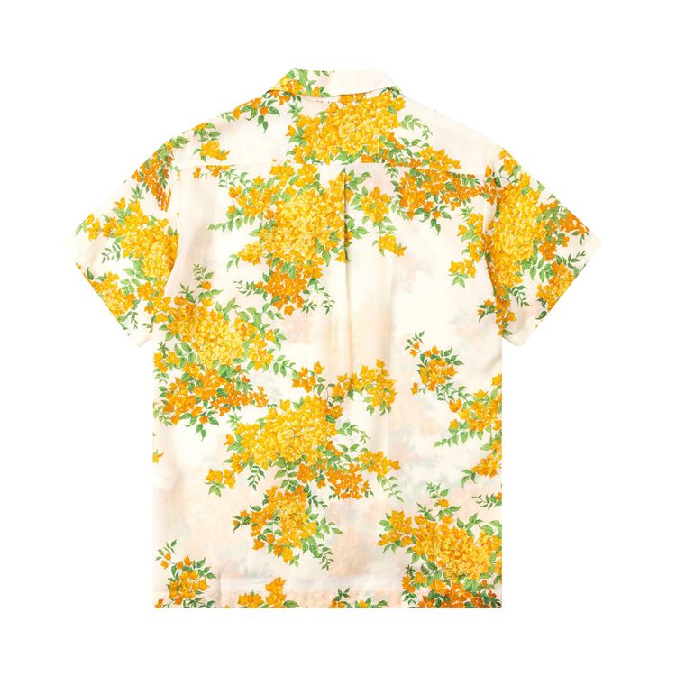 John Elliott Bowling Shirt Off White Bougainvellea