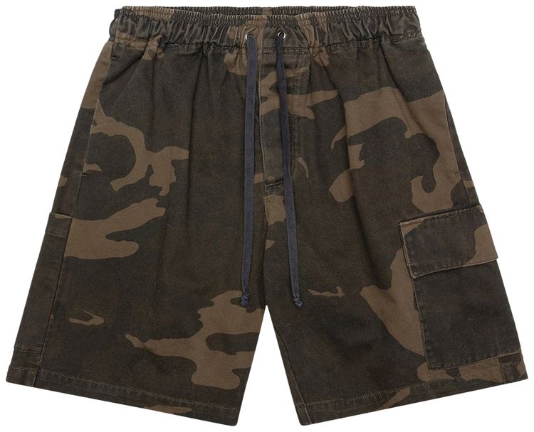 John Elliott Utlity Cargo Shorts Black Camo