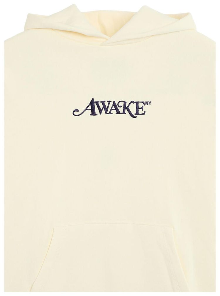 Awake NY Classic Logo Hoodie Cream