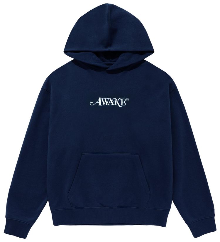 Awake NY Classic Logo Hoodie Navy