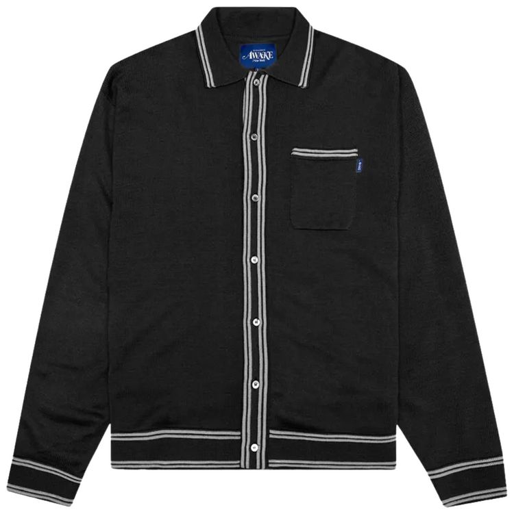 Awake NY Button Up Cardigan Black