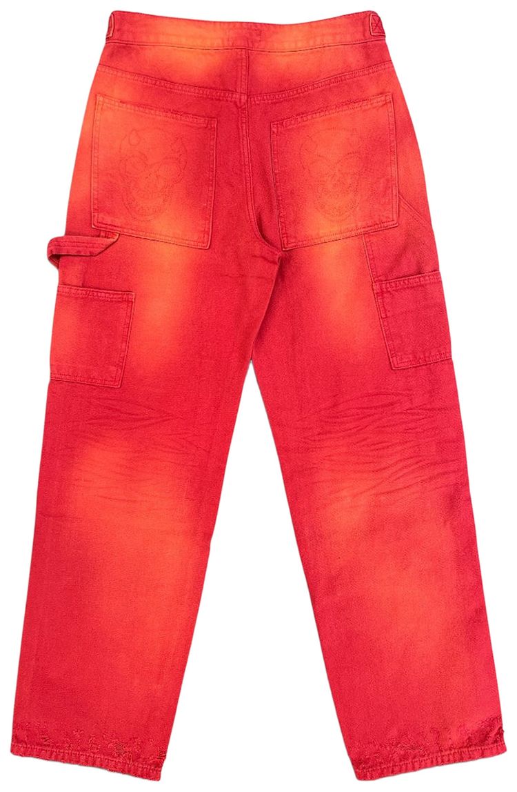 Thug Club Two Tone Washed Pants Red