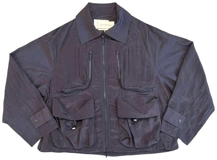 Feng Chen Wang Cargo Windbreaker Navy Blue