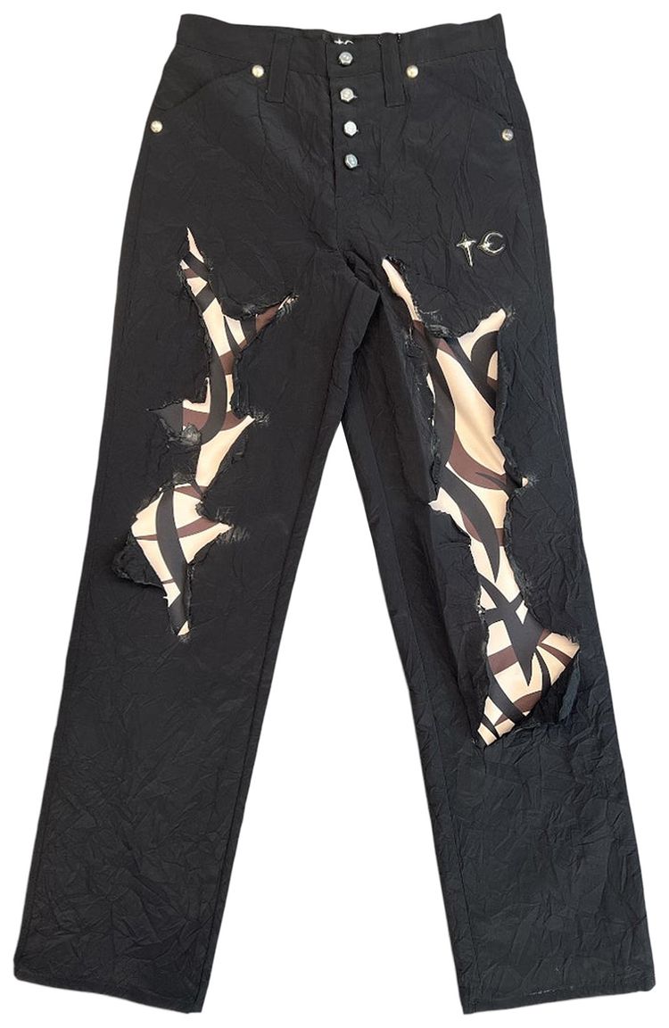 Thug Club Burnt Tribal Camo Pants Black