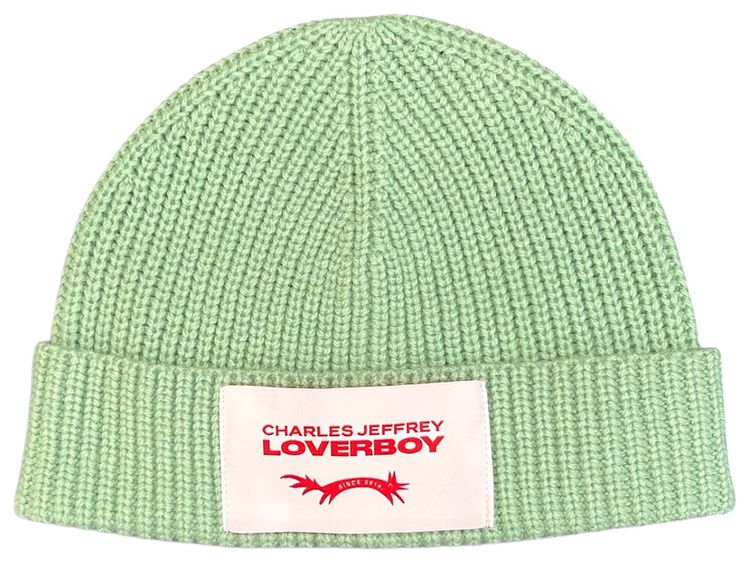 Charles Jeffrey Loverboy Chunky Rib Beanie Light Green