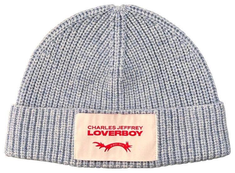 Charles Jeffrey Loverboy Chunky Rib Beanie Light Blue