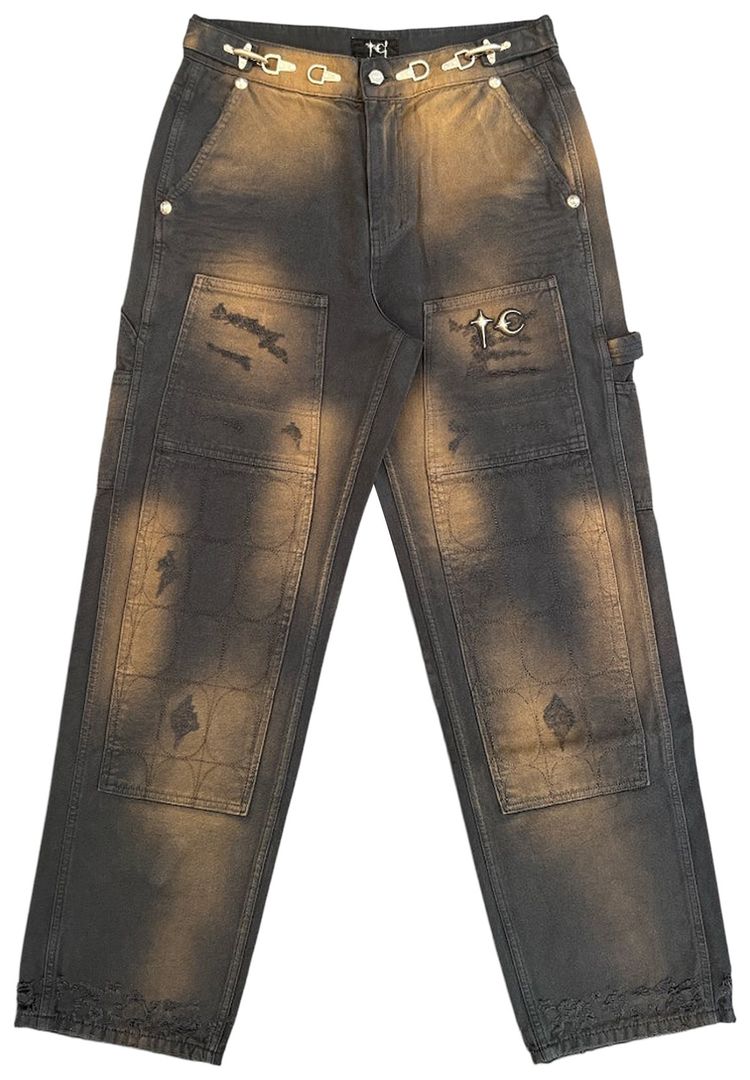 Thug Club Two Tone Washed Pants RustBlack