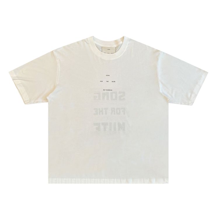 Song for the Mute Logo Oversized Tee White