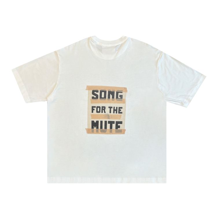 Song for the Mute Logo Oversized Tee White