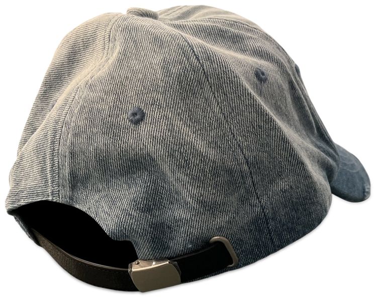 Feng Chen Wang Denim Washed Printed Cap Blue