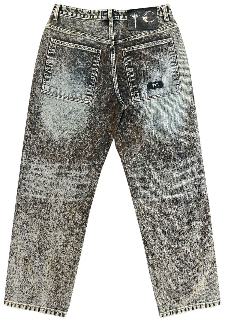 Thug Club Iron Faded Denim Pants Blue