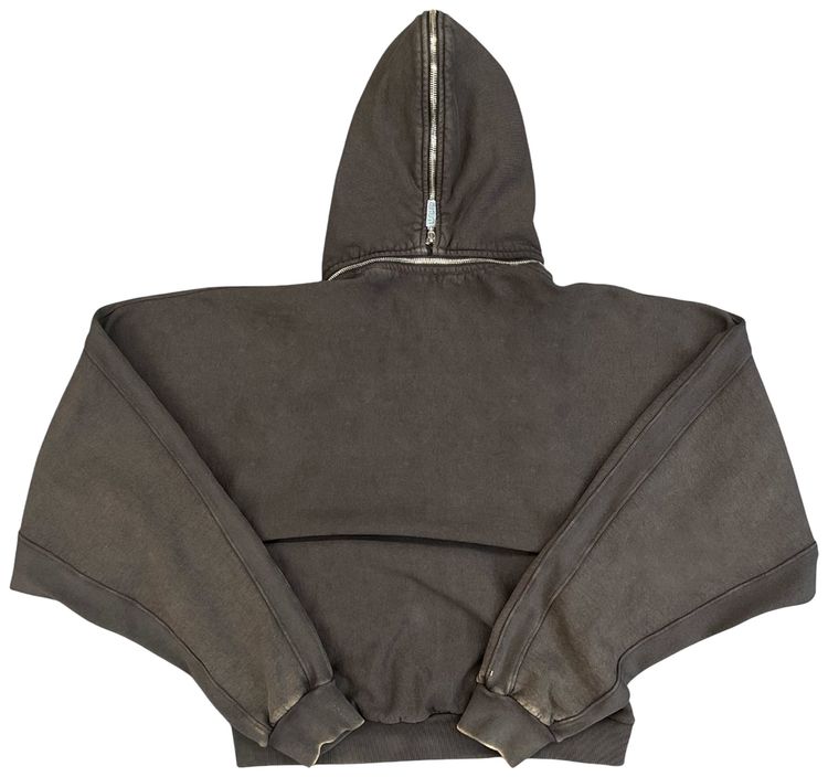 RIVINGTON roi Rebis Anti Death Rose Zip Hoodie Washed Black