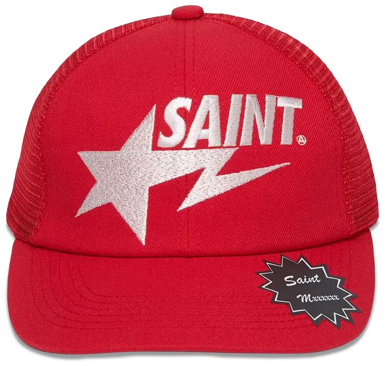 Saint Michael x BAPE Mesh Cap Red