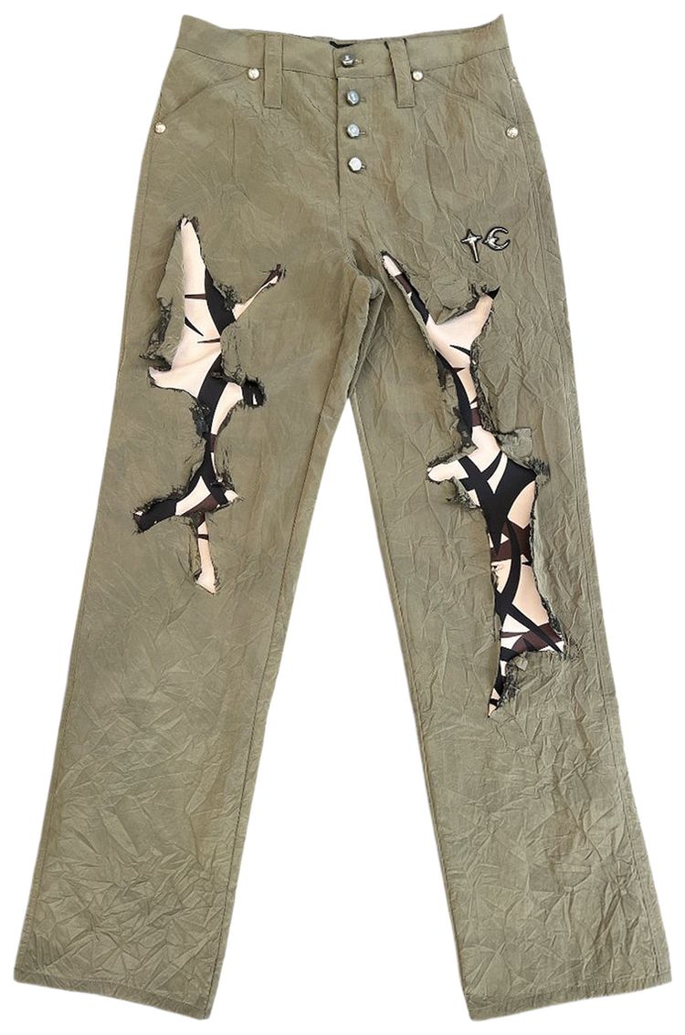 Thug Club Burnt Tribal Camo Pants Khaki