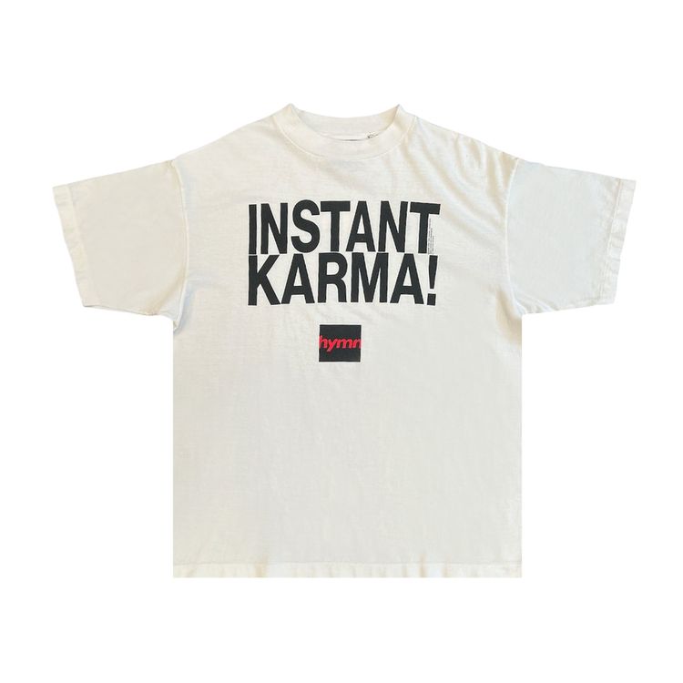 Saint Michael x JL Instant Karma T Shirt White