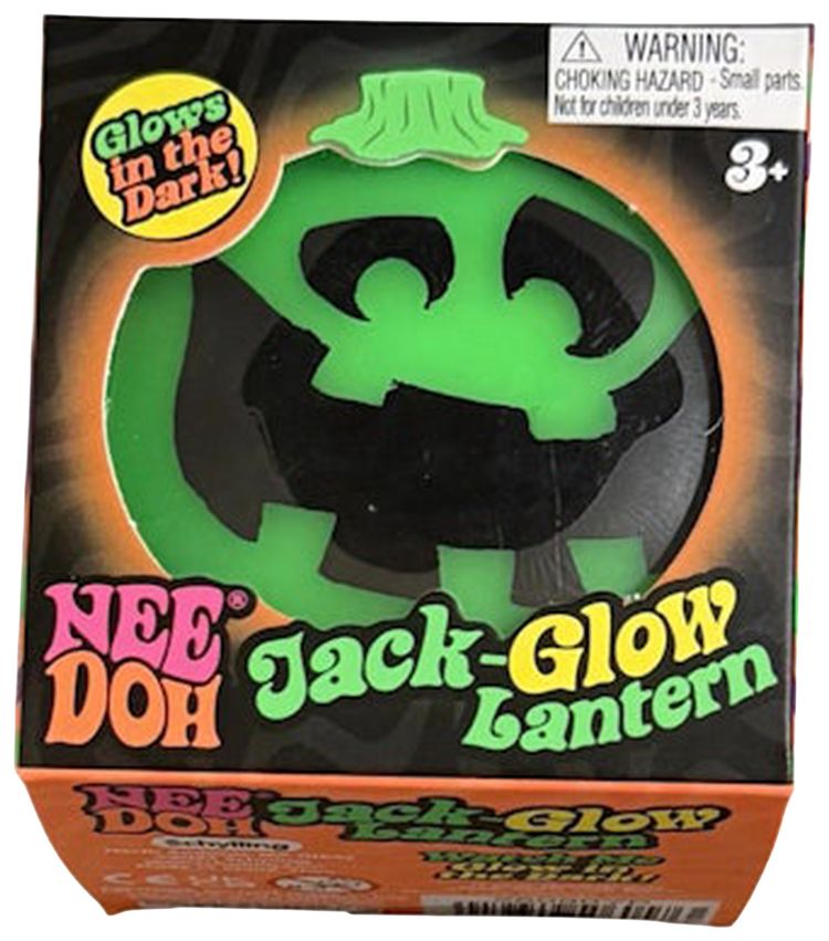 NeeDoh Needoh Jack Glow Lantern Squishy Fidget Toy Random Facial Expression Green